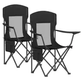 Songmics Campingstuhl 2er Set Schwarz