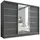 A&J MöbelLand Schiebetürenschrank AURELIA 1 200 x 215 x 59,5 cm grau