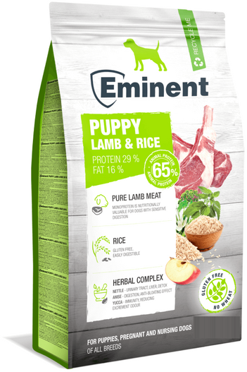 Eminent Puppy Lamb&Rice 29/16 15kg feine Pellets - Trockenfutter für Welpen und trächtige und säugende Hündinnen aller Rassen (Rabatt für Stammkunden 3%)