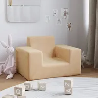 Kindersofa,Kindersessel, Kinder Stuhl Creme Weich Plüsch CCA252935