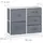 Relaxdays Regalsystem 77,5 x 83 x 29 cm Grau