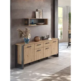 Home Affaire Sideboard 207 x 42 x 88 cm Braun