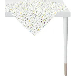 Mitteldecke APELT "6412 HAPPY EASTER, Osterdeko, Ostern", bunt (weiß, bunt), B:88cm L:88cm, Polyester, Baumwolle, Tischdecken, Digitaldruck, mit Ostermotiv