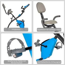 Homcom Heimtrainer mit LCD Display blau