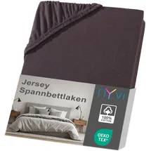 nyvi Spannbettlaken Jersey 120 x 200 - 130 x 200 cm braun