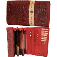 HILL BURRY Portemonnaie Geldbörse Geldbeutel Damen Leder Frauen Damen Modern