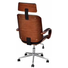 vidaXL Bürostuhl Bugholz Kunstleder Braun