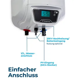 fothermo Photovoltaischer Wasser-Boiler 10 Liter - Warmwasserbereiter