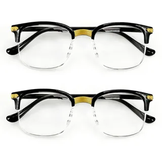 Lwezgi 2 Stück Smart Zoom Brille, Brille Automatische Dioptrien Anpassung, Intelligente Brillen, Selbstanpassende Gläser, Blaulichtblockierung, Leicht und Komfortabel, für Lesen Und Alltag
