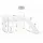 Homestyle4u Hochbett 90 x 200 cm Kiefer massiv weiß grau