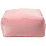 Homescapes Sitzpouf rosa – Sitzsack eckig, 60x60x27 cm, -