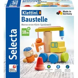 SELECTA 62075 Baustelle, Klett-Stapelspielzeug, 8 Teile