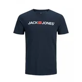 JACK & JONES T-Shirt Corp mit Schriftzug in Dunkelblau-M