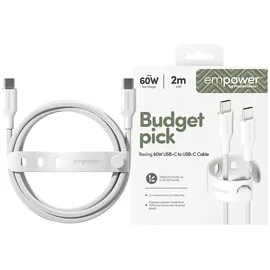 Panzer Glass USB-C auf USB-C 2 m Weiß