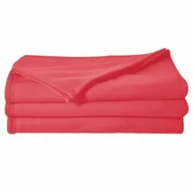 poyet motte made in france Poyet Motte - Poleco Polyester-Fleecedecke - Erdbeerfarben, Polyester, Erdbeere, 240 x 220 cm