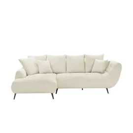 bobb Eckcouch Flachgewebe 3-Sitzer Beige
