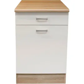 Bega BBK Unterschrank Sonoma-Eiche 50 x 90 x 60 cm Weiß