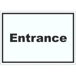 Entrance Aufkleber mit Text Eingang waagerecht A0 (841x1189mm)
