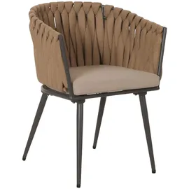 Mendler HWC-N38 Gartenstuhl 61 x 57 x 82 cm grau 2 St.