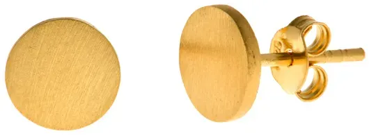 LEAF - OHRSTECKER PLÄTTCHEN - gold