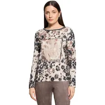 Betty Barclay "Damen mit Gummizug", Damen, Gr. 38, beige (beige, taupe), Jersey, Obermaterial: 95% Viskose, 5% Elasthan, figurumspielend normal, U-Boot-Ausschnitt, Shirts