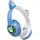 Avizar Bluetooth Kinderkopfhörer Katzenohren Weiß/Blau