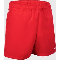 Rugbyshorts R100 mit Taschen Erwachsene rot, rot, M