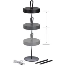 easy! by fhl FHL easy! Dord LED mobile Akku Tisch Leuchte schwarz H: 46,6 cm 270 lm dimmbar