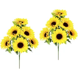 Blumenstrauß I.GE.A. "Sonnenblume", gelb, L:24cm, Schnittblumen, Seidenblumen