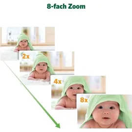 LEAPFROG LF915 Baby Monitor with Camera, Colour Night Vision, 5 Inch HD 720p Display, 360 Degree Pan-Tilt, 8X Zoom, Night Light, Humidity/Temperature Sensor, Up to 300 m Range, Two Way Talk