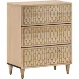 Beistellschrank 60x33x75 Cm Massivholz Mango