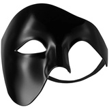 dressforfun Venezianische Maske Phantom, - schwarz - Schwarz