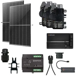 8 kWp PV Anlage ohne Speicher Komplettpaket, Enphase Mikrowechselrichter IQ8MC, Trina Solar mit schwarzen Rahmen 450Wp