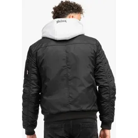Lonsdale Clifton All Seasons Jacke mit Kapuze schmale Passform schwarz L