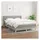 vidaXL Boxspringbett mit Matratze Hellgrau 140x200 cm Stoff