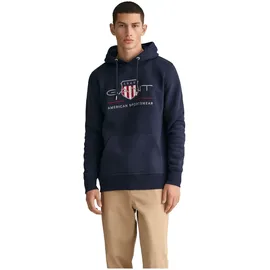 GANT Archive Shield Regular Fit Kapuzenpullover Evening Blue 3XL