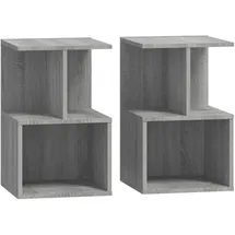 vidaXL Nachtschrank 2 Stk. 35 x 35 x 55 cm Grau