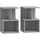 vidaXL Nachtschrank 2 Stk. 35 x 35 x 55 cm Grau