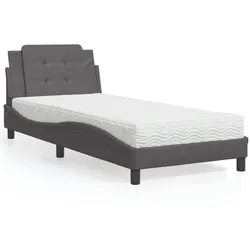 Bett mit Matratze – Grau, 80x200 cm – Eleganz & Komfort für dein Schlafzimmer