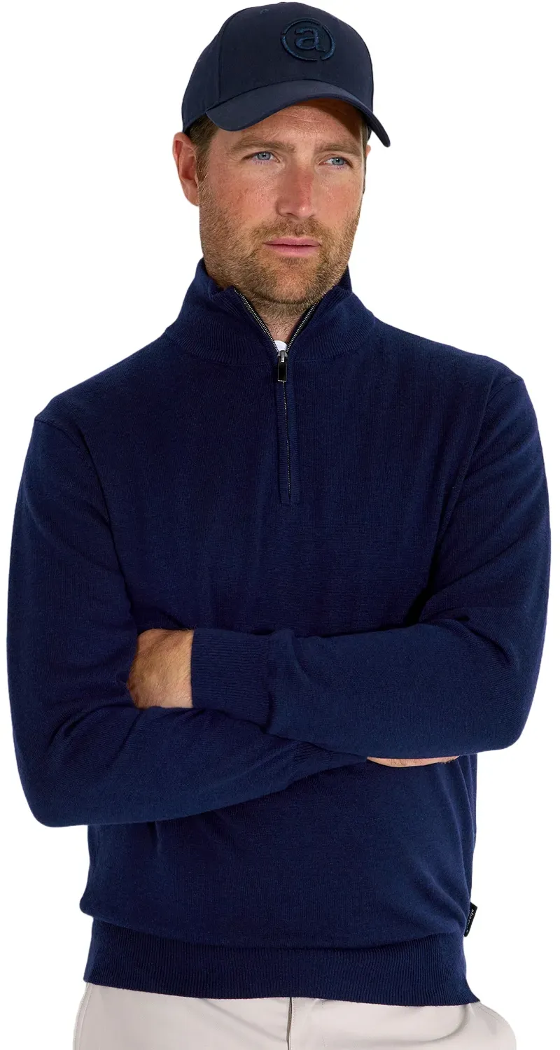 Abacus Pullover Liffin Knitted Windstopper, navy