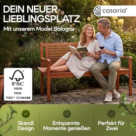 CASARIA Gartenbank 120 x 60 x 90 cm Braun