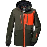 KILLTEC Jungen Skijacke/Funktionsjacke mit Kapuze und Schneefang KSW 397 BYS SKI JCKT, 128, 42288-000