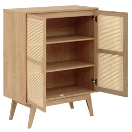 OTTO home Bridget Highboard 87 x 110 x 39 cm Beige / Braun