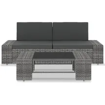 vidaXL Garten-Lounge-Set grau 49527