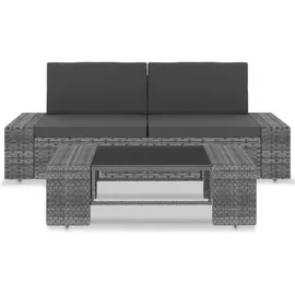vidaXL Garten-Lounge-Set grau 49527