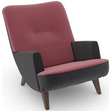 Max Winzer Max Winzer® Loungesessel »build-a-chair Borano«, im Retrolook, zum Selbstgestalten rosa