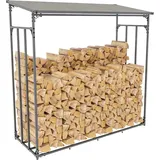 deluke Kaminholzregal Aluminium 70 x 165 x 165 cm Schwarz