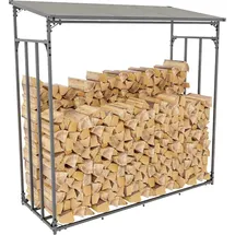 deluke Kaminholzregal Aluminium 70 x 165 x 165 cm Schwarz