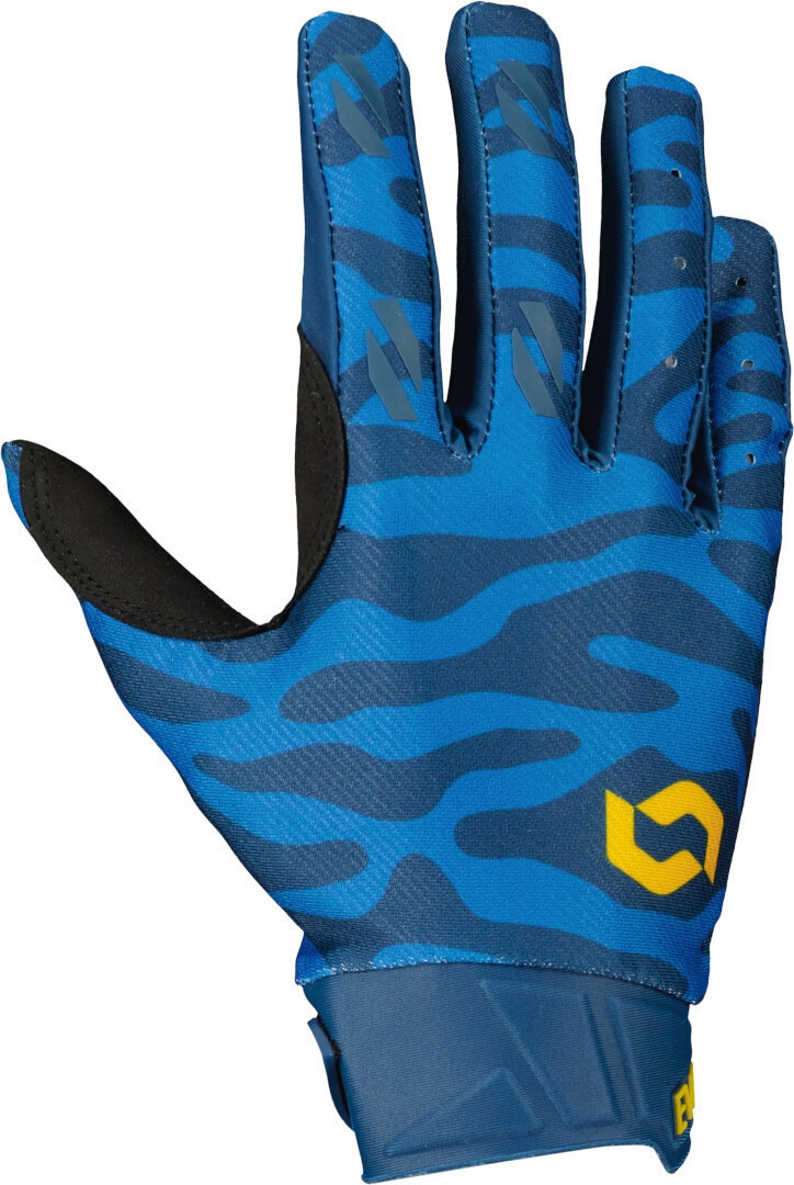 Scott Evo Fury Dunkelblau/Hellblau Motocross Handschuhe, weiss-blau, Größe L