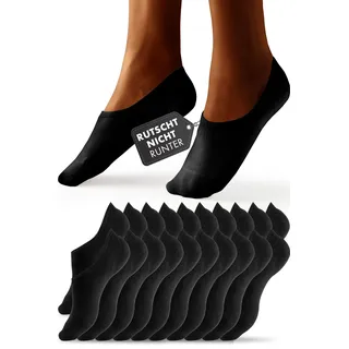 HELDENWERK 10 Paar Füsslinge für Damen & Herren - Unsichtbare Sneaker-Socken atmungsaktiv & bequem - Füßlinge in schwarz, weiß, grau - 39-42